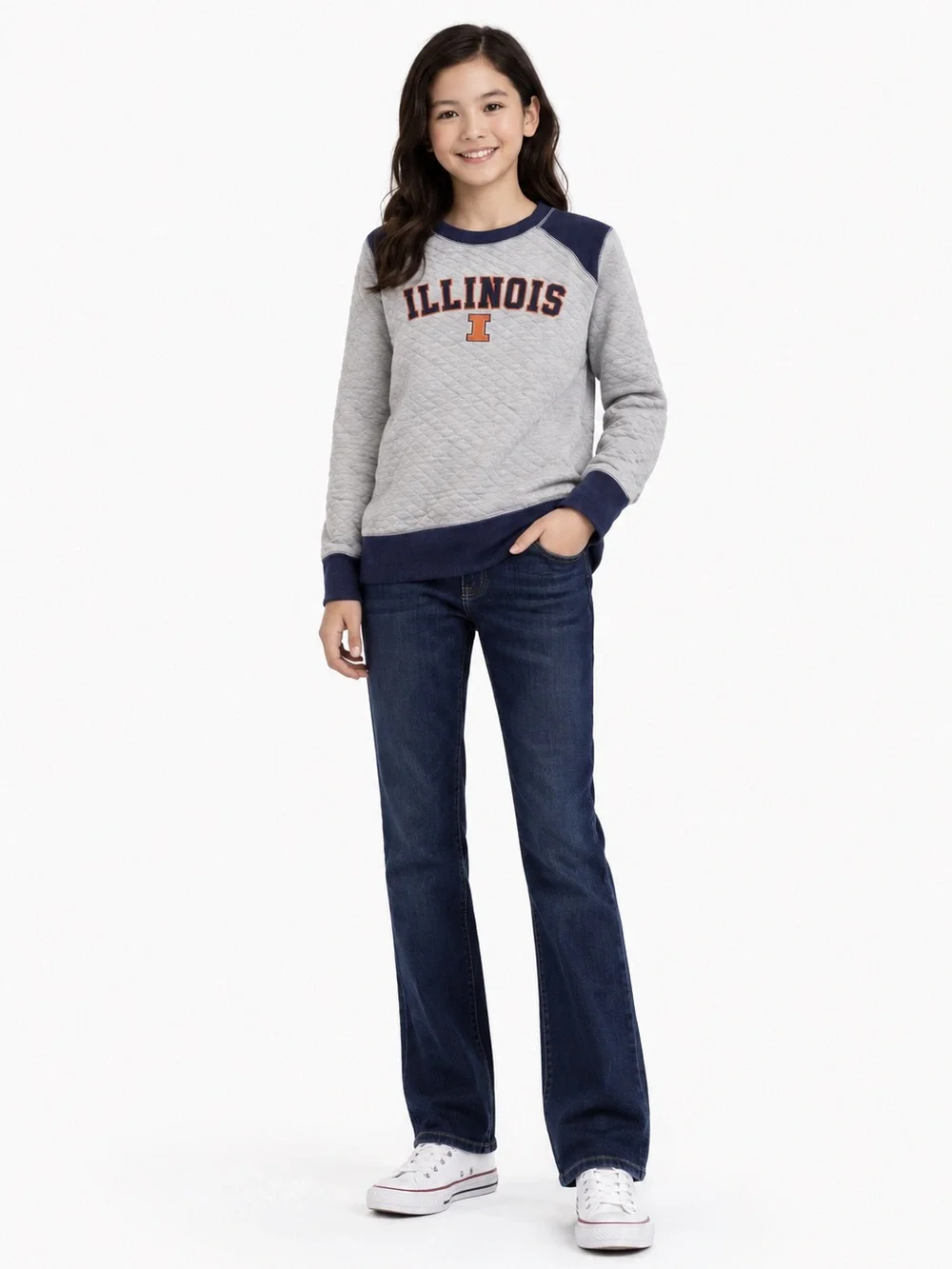 Illinois Quilted Sweatshirt